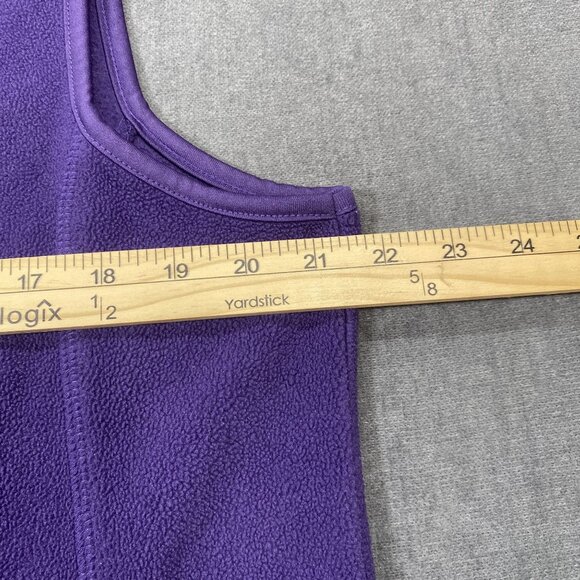 Jason Maxwell Womens Purple Fleece Vest Size Large Full Zip With Pockets - Picture 9 of 10